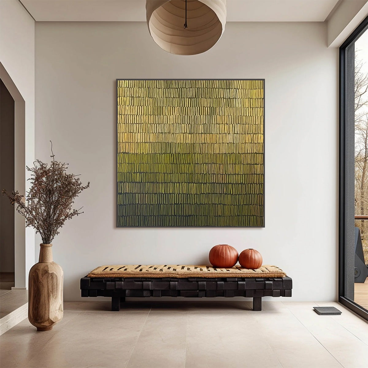 TERRACED SERENITY: Wabi Sabi Minimalist Abstract Painting