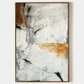 TEXTURED ABSTRACT IN BROWN AND WHITE: Modern Abstract Painting, Vertical Wall Art