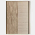 TEXTURED BEIGE LINES: Minimalist Textured Painting