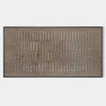 TEXTURED RECTANGLE ARRAY: Minimalist Textured Painting in Brown