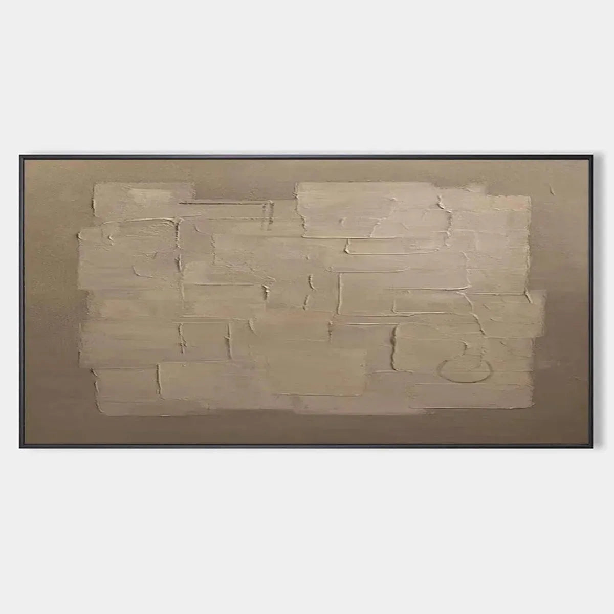 TEXTURED TAUPE ABSTRACT: Minimalist Textured Painting