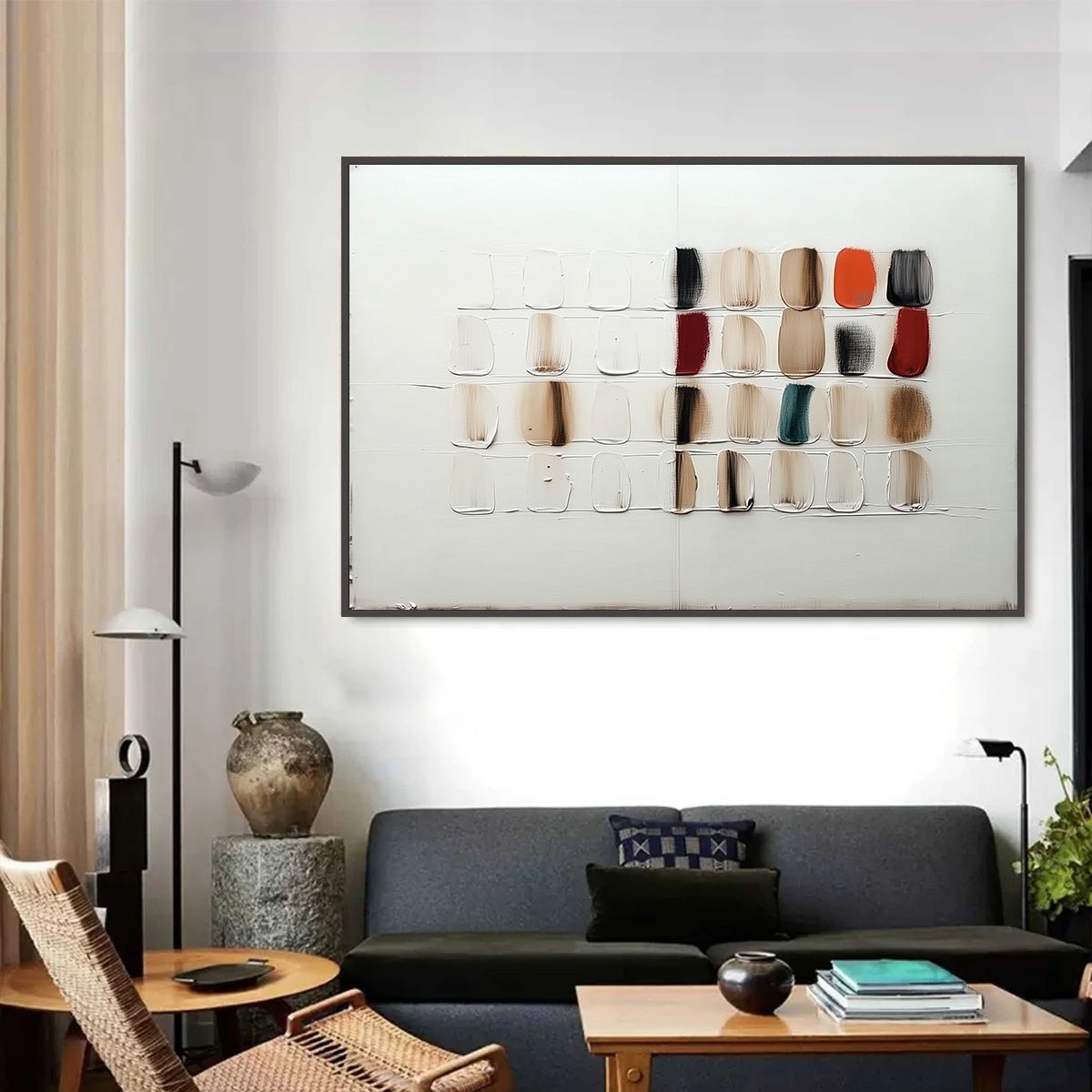 TEXTURED TILES: Minimalist Abstract Textured Oil Painting