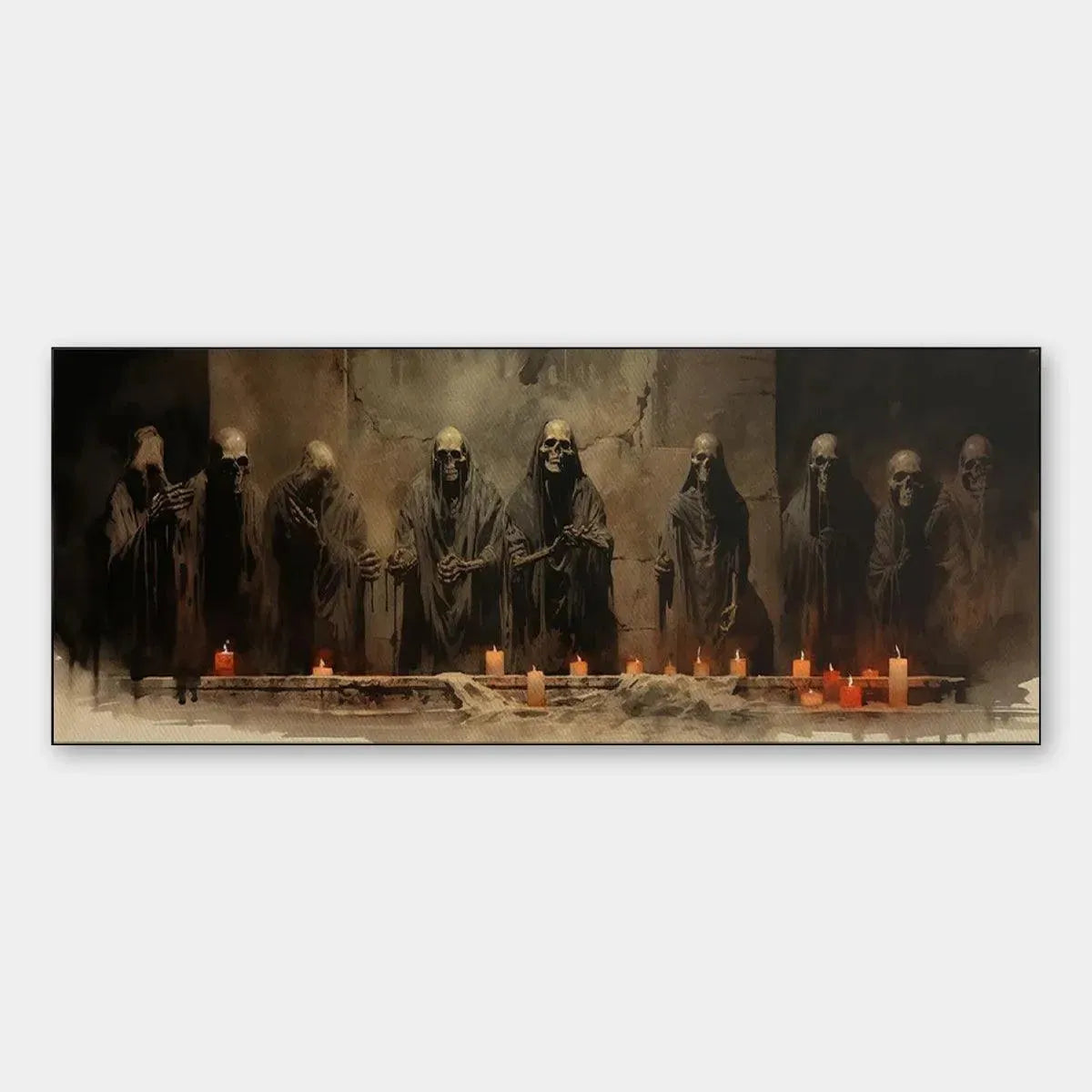 THE LAST SUPPER: Dark Art, Gothic Decor, Panoramic Wall Art