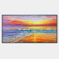 TROPICAL SUNSET BEACH: Vibrant Coastal Painting