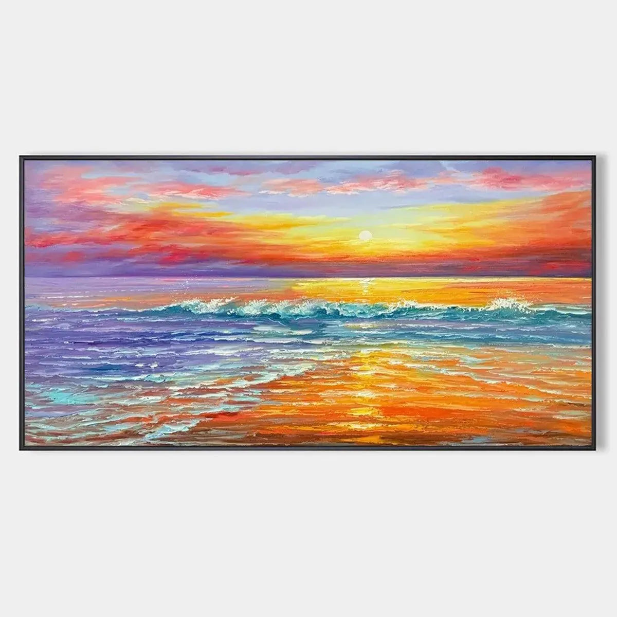 TROPICAL SUNSET BEACH: Vibrant Coastal Painting