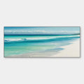 TURQUOISE DREAM PANORAMIC: Beach Painting, Panoramic Wall Art, Coastal Decor