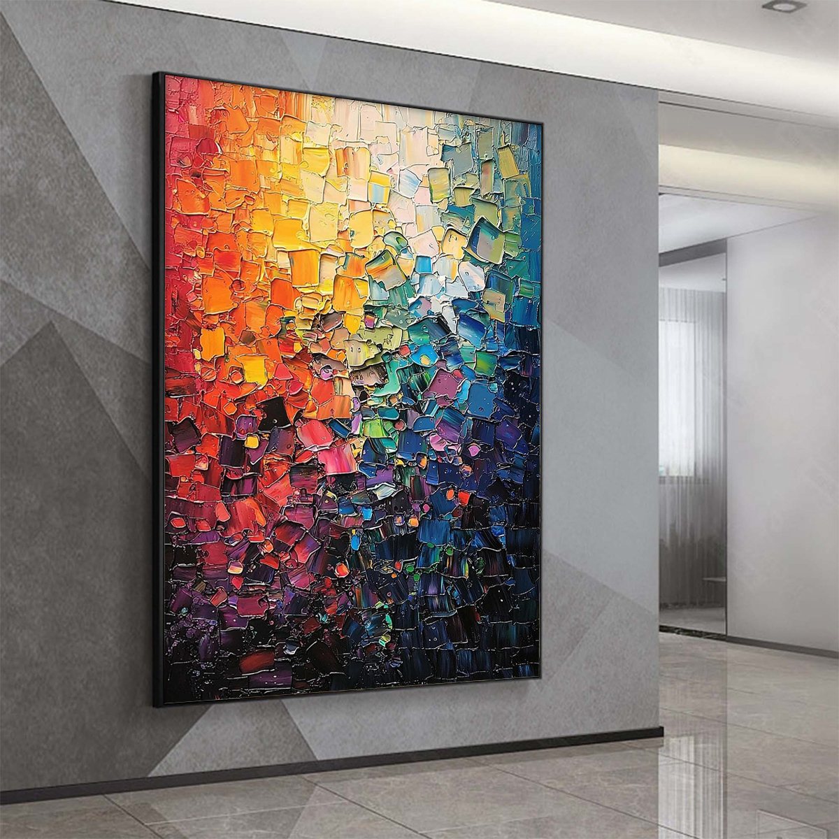 COLOR SYMPHONY: Textured Abstract Impasto Oil Painting