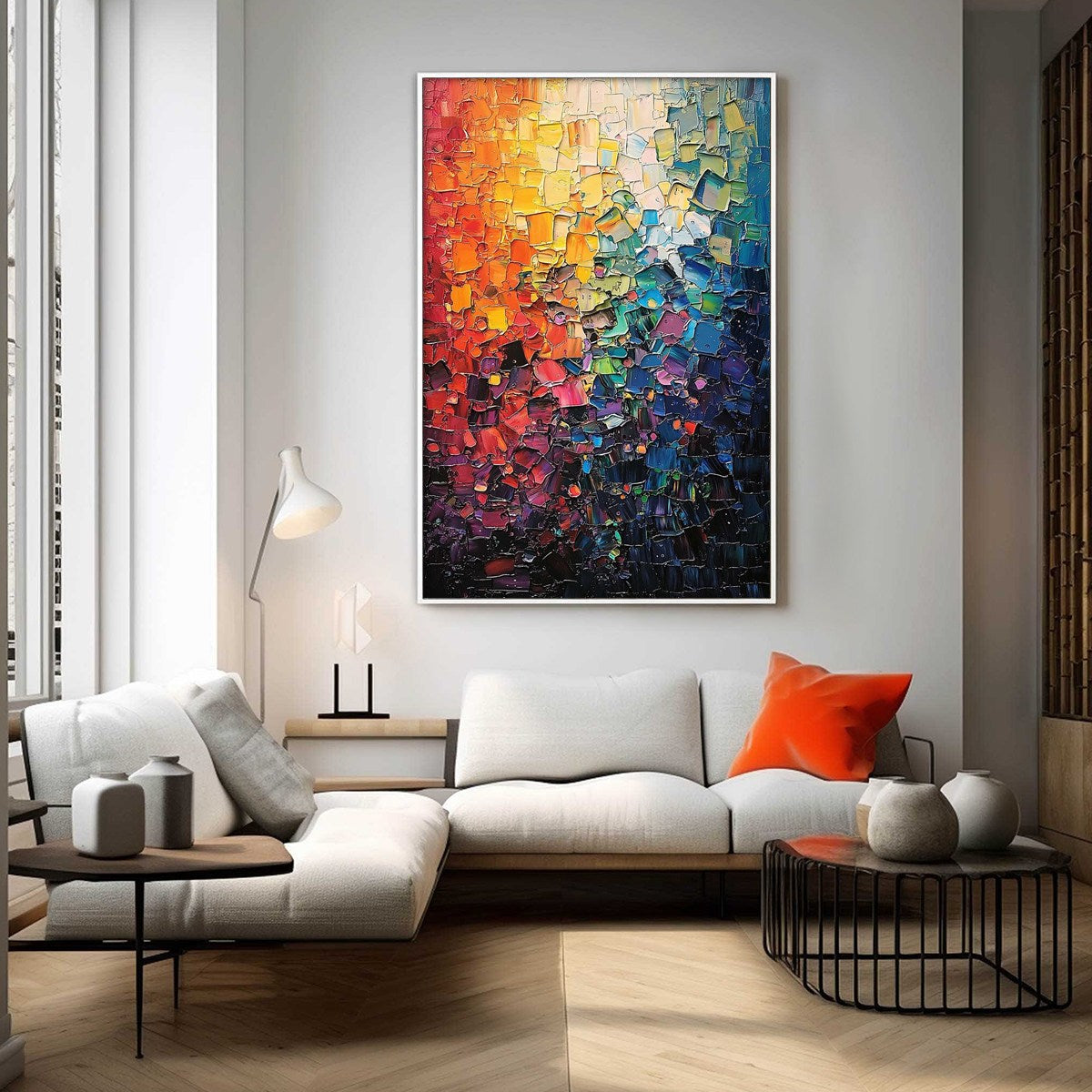 COLOR SYMPHONY: Textured Abstract Impasto Oil Painting