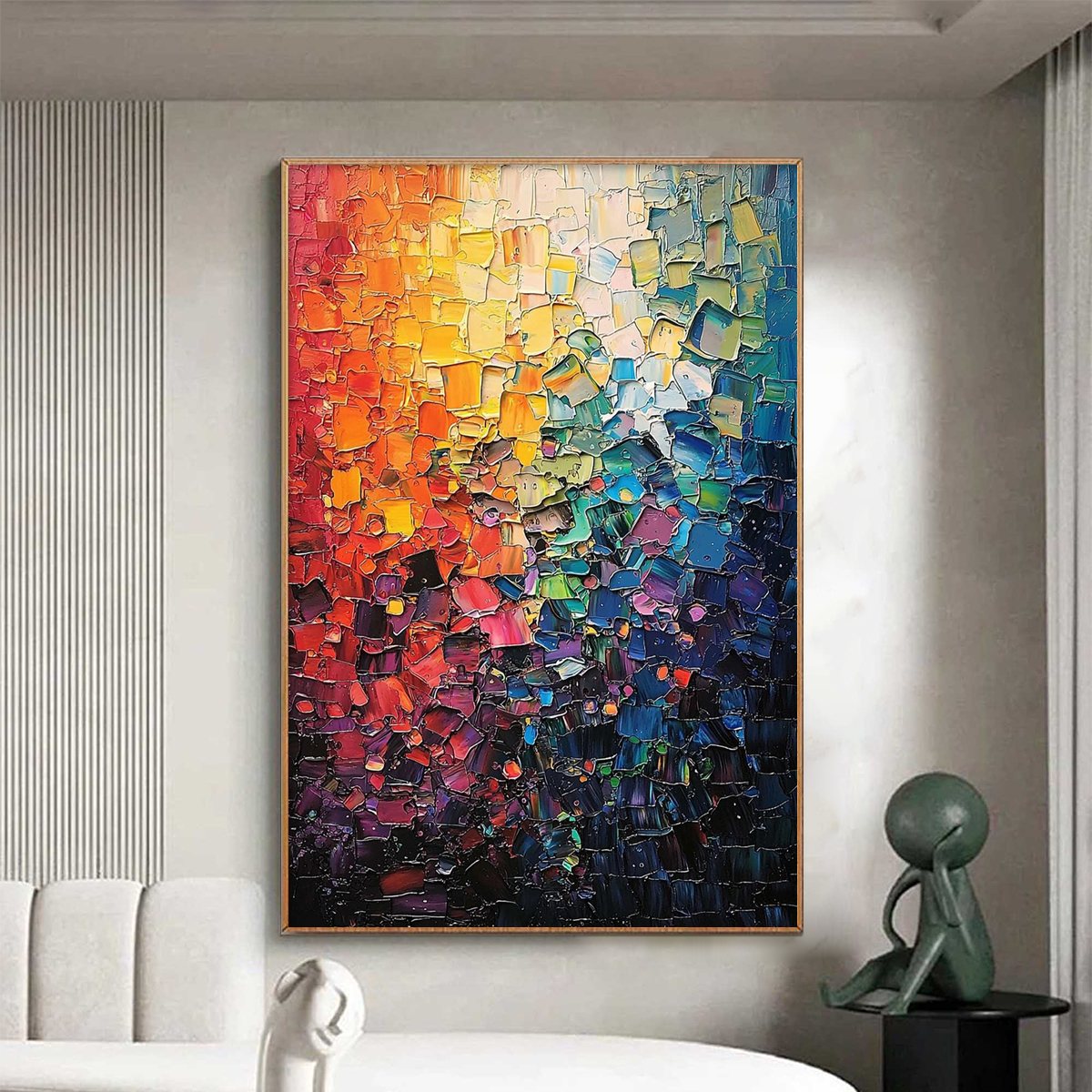 COLOR SYMPHONY: Textured Abstract Impasto Oil Painting