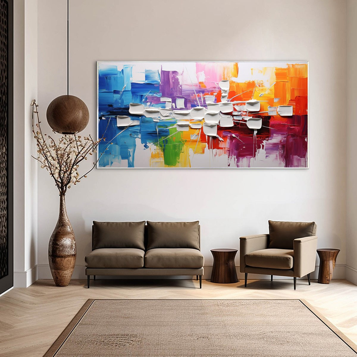 URBAN ABSTRACT: Textured Abstract Oil Painting