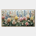 GARDEN RHAPSODY: Textured Floral Oil Painting