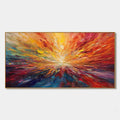 SOLAR FLARE: Textured Impasto Abstract Oil Painting