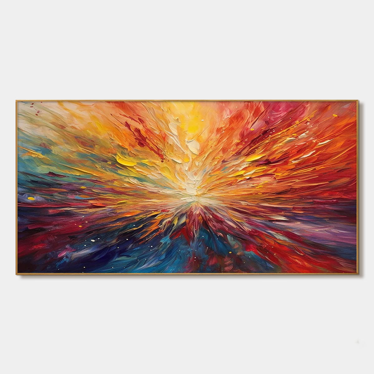 SOLAR FLARE: Textured Impasto Abstract Oil Painting