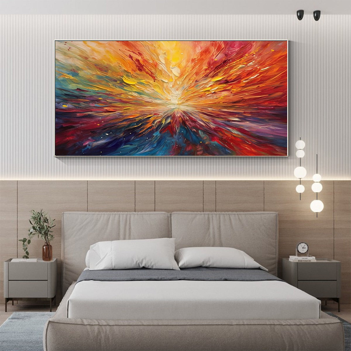 SOLAR FLARE: Textured Impasto Abstract Oil Painting