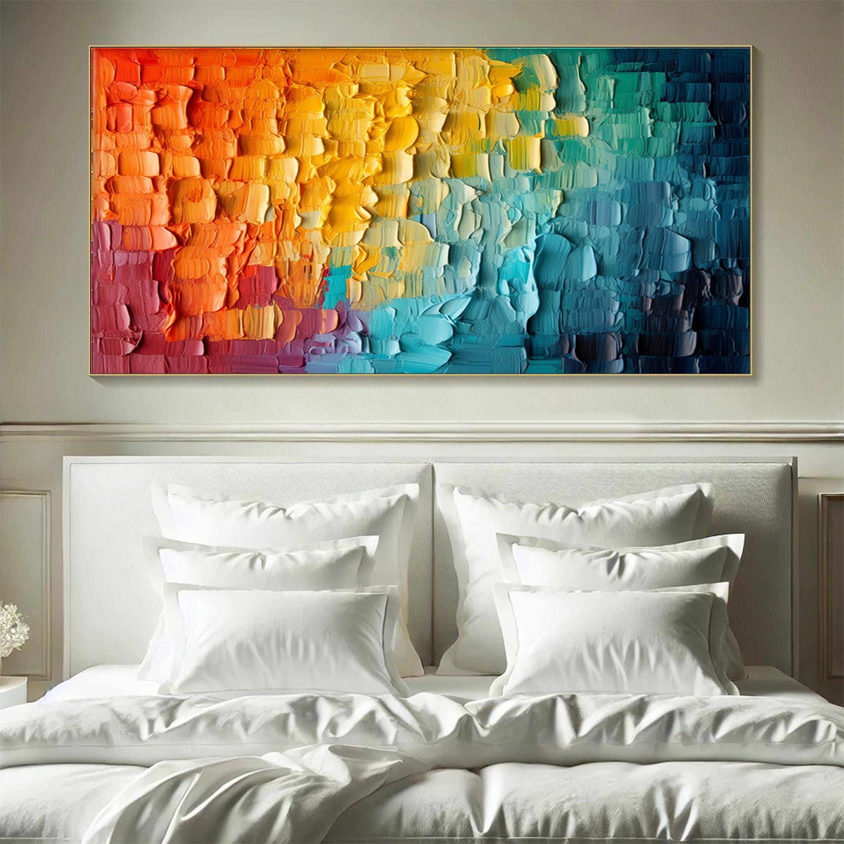 CHROMATIC FLOW: Textured Impasto Abstract Oil Painting