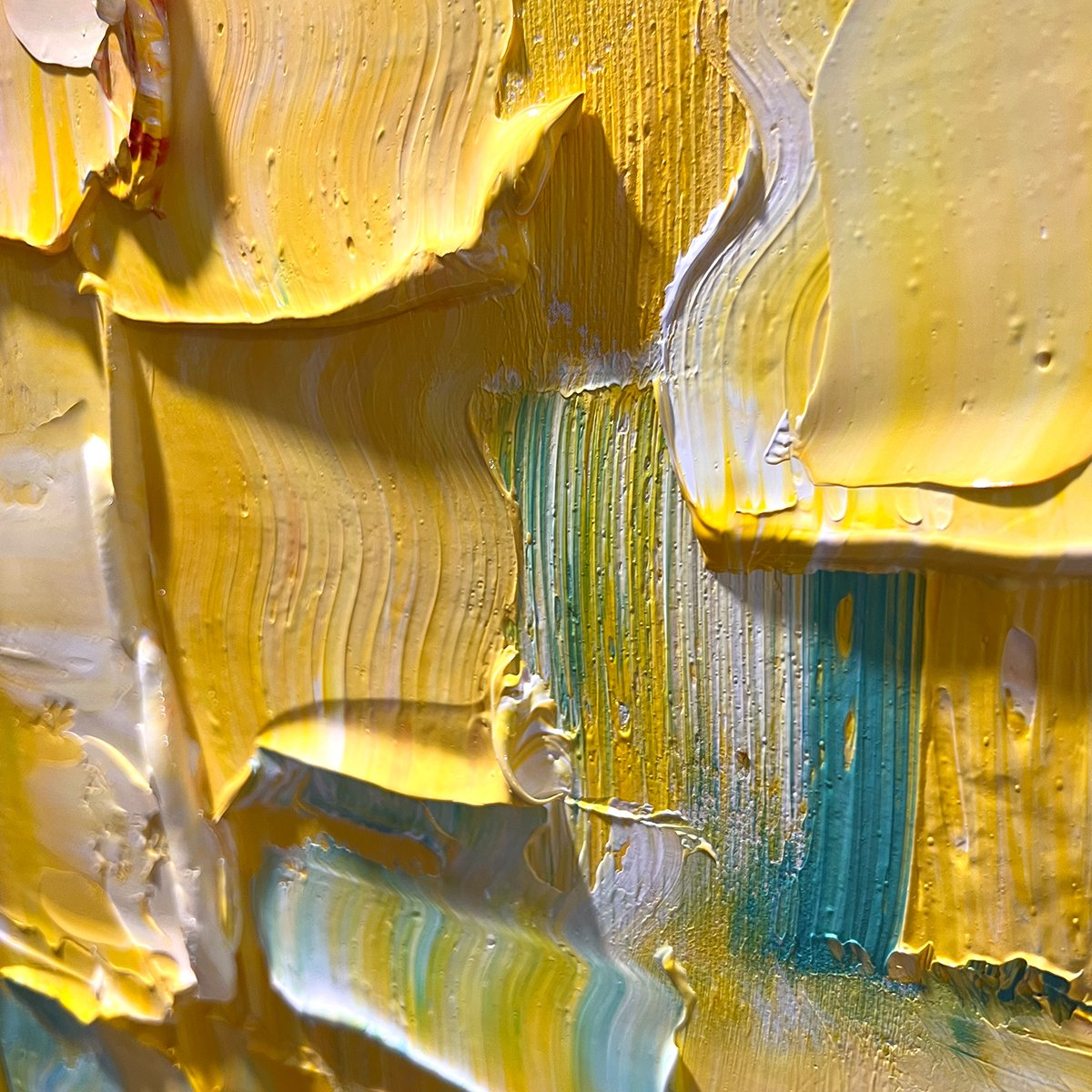 RAINBOW HARMONY: Textured Impasto Abstract Oil Painting