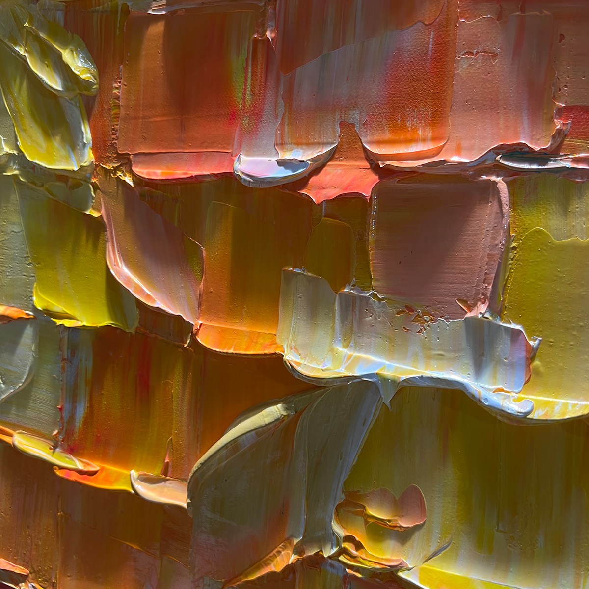 SPECTRUM MOSAIC: Textured Impasto Abstract Oil Painting