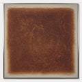 UMBRA: Textured Abstract Square Brown Oil Painting