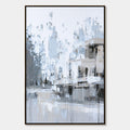 URBAN ECHO: Abstract Minimalist Cityscape Painting