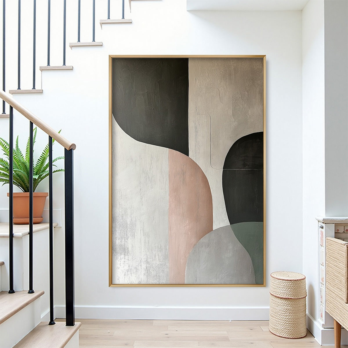 URBAN FORMS: Textured Minimalist Abstract Oil Painting