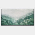 VALLEY OF THE EVERGREENS: Panoramic Evergreen Forest Landscape Oil Painting