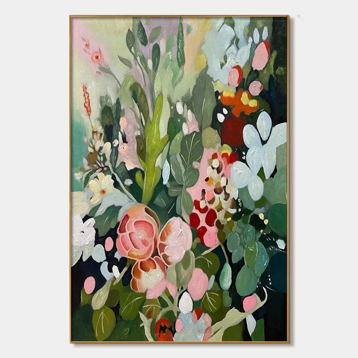 SECRET GARDEN: Vertical Floral Painting in Vibrant Colors