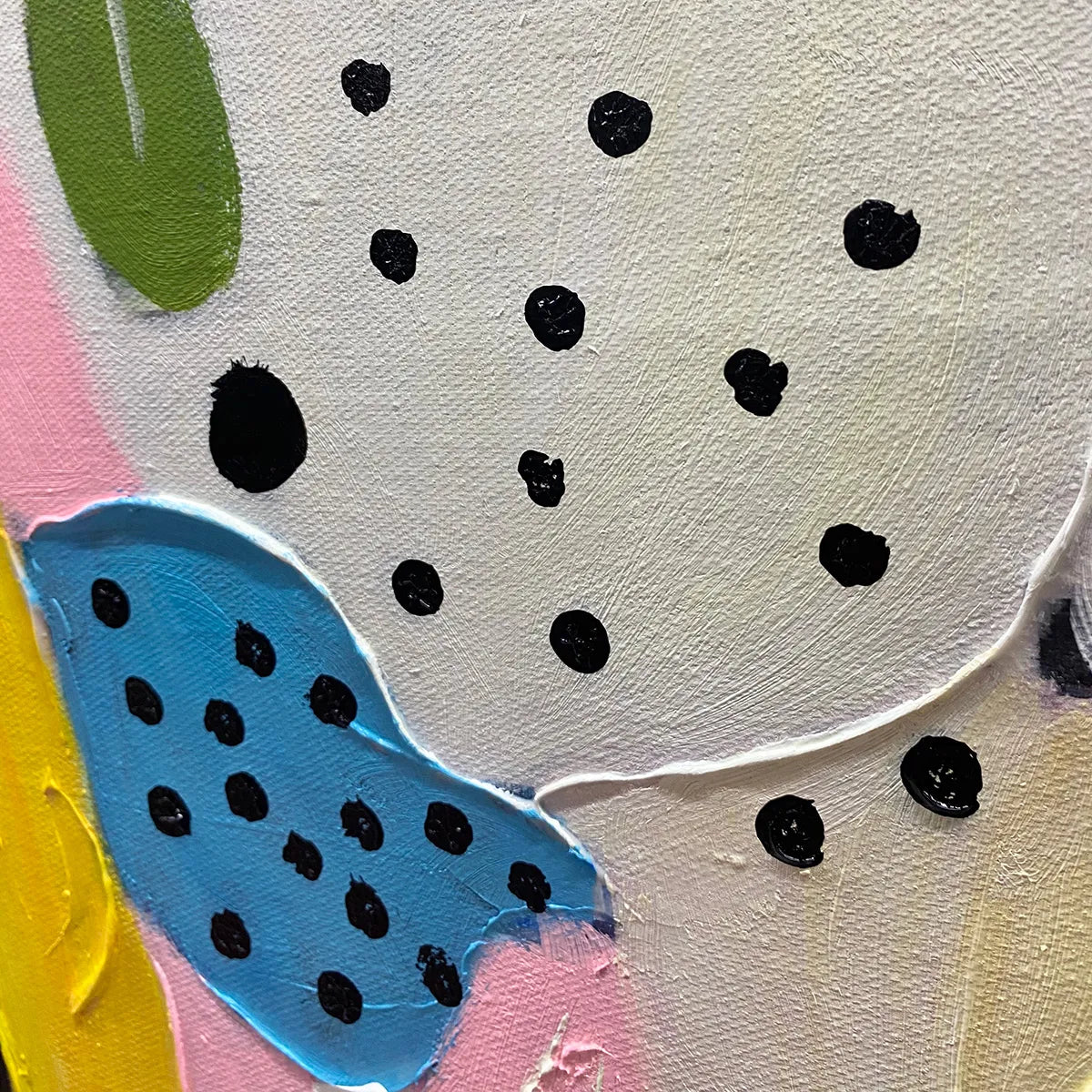 CONFETTI DREAMS: Vertical Abstract Painting in Vibrant Pink and Multicolor