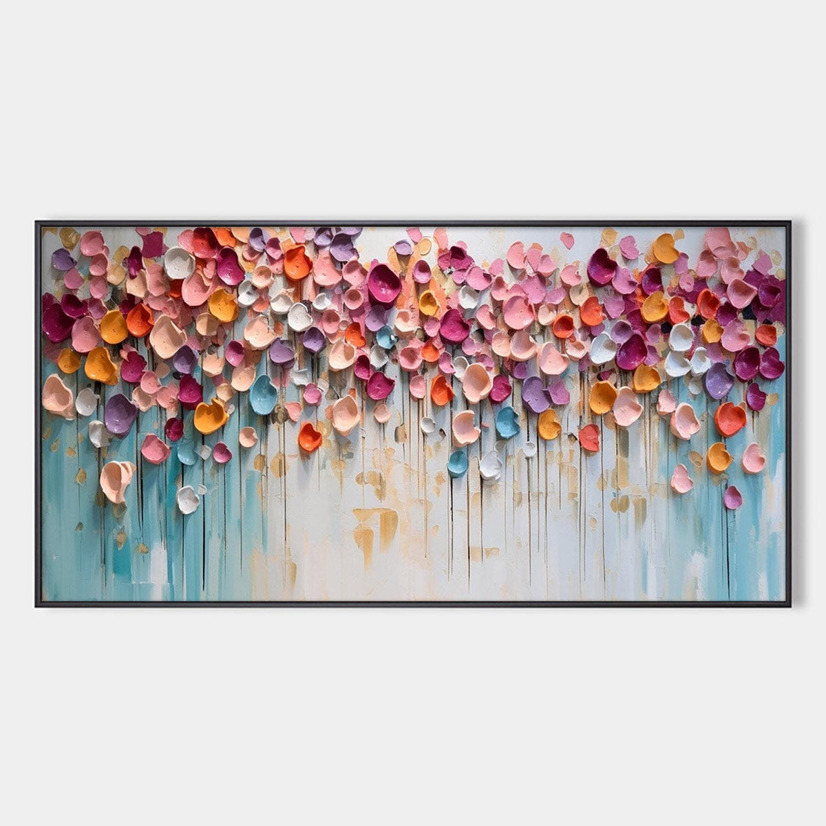 Vibrant Petals-A Burst of Colors in Oil Painting