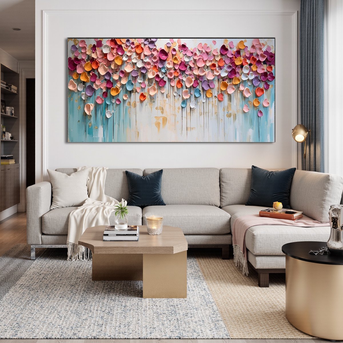 Vibrant Petals-A Burst of Colors in Oil Painting