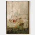 WABI SABI TERRAIN: Textured Abstract Landscape Painting, Vertical Wall Art