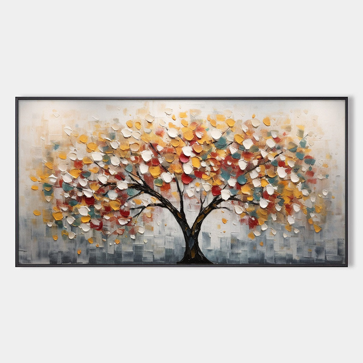 WHIMSICAL WONDER: Textured Panoramic Oil Painting