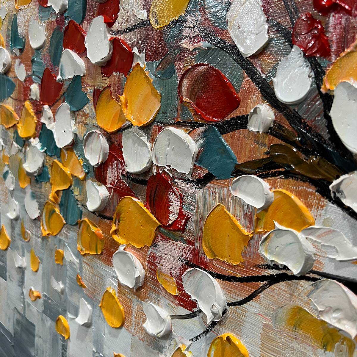 WHIMSICAL WONDER: Textured Panoramic Oil Painting