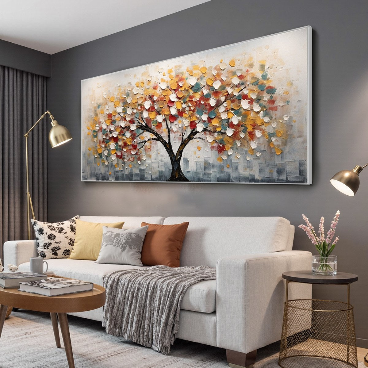 WHIMSICAL WONDER: Textured Panoramic Oil Painting