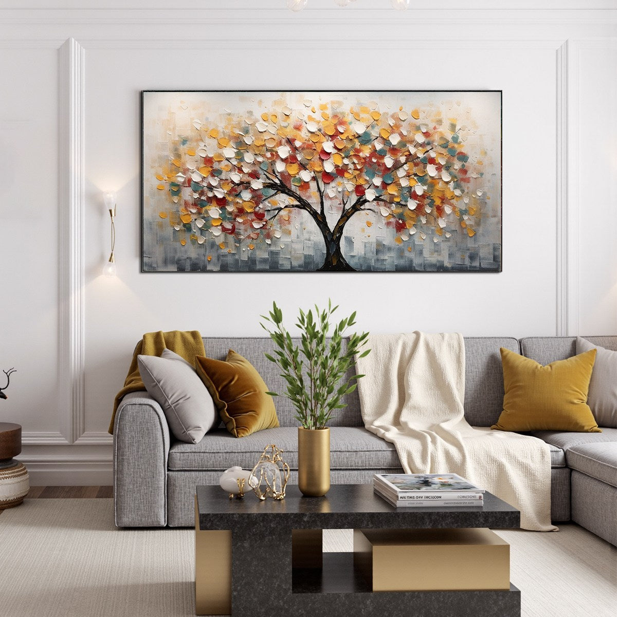 WHIMSICAL WONDER: Textured Panoramic Oil Painting