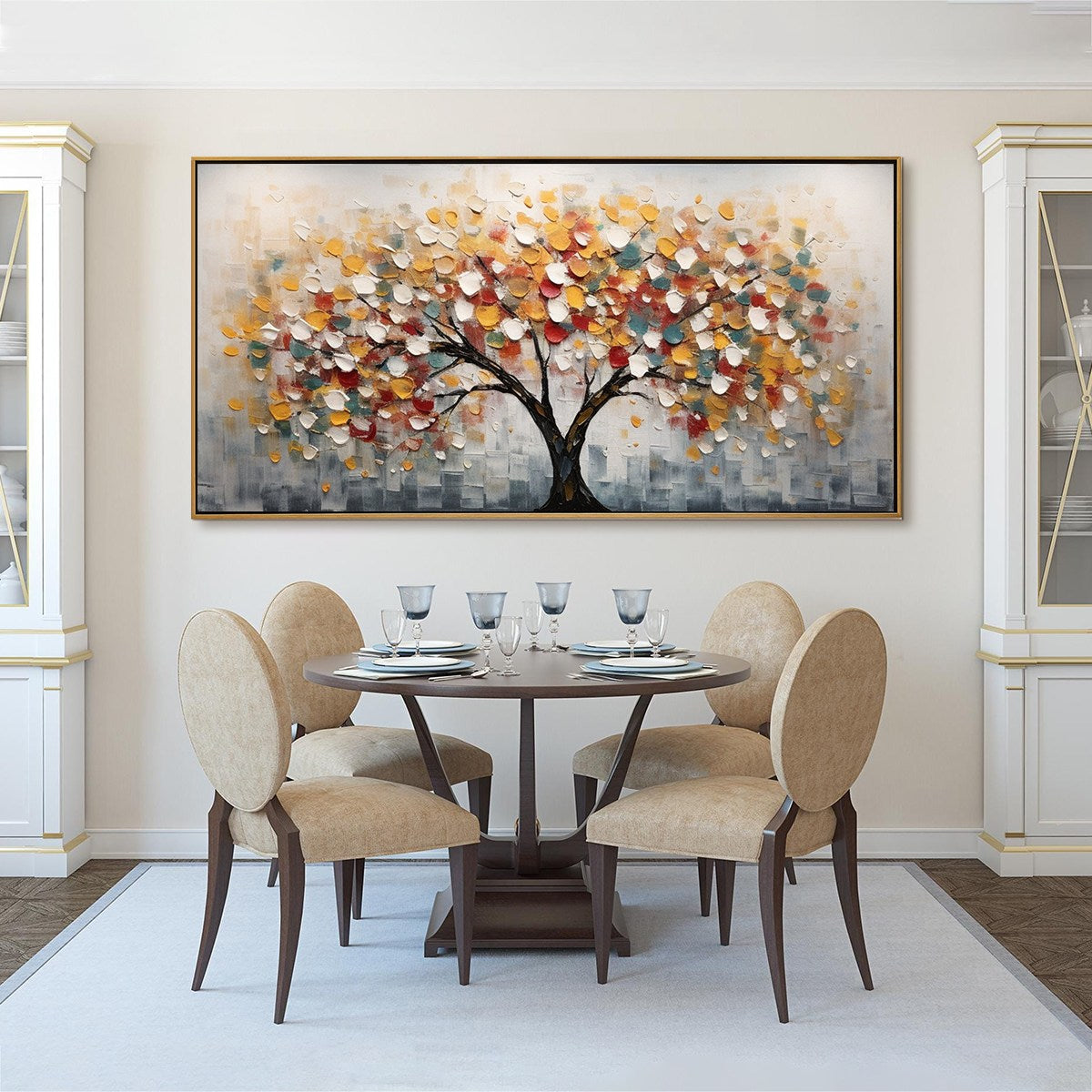 WHIMSICAL WONDER: Textured Panoramic Oil Painting