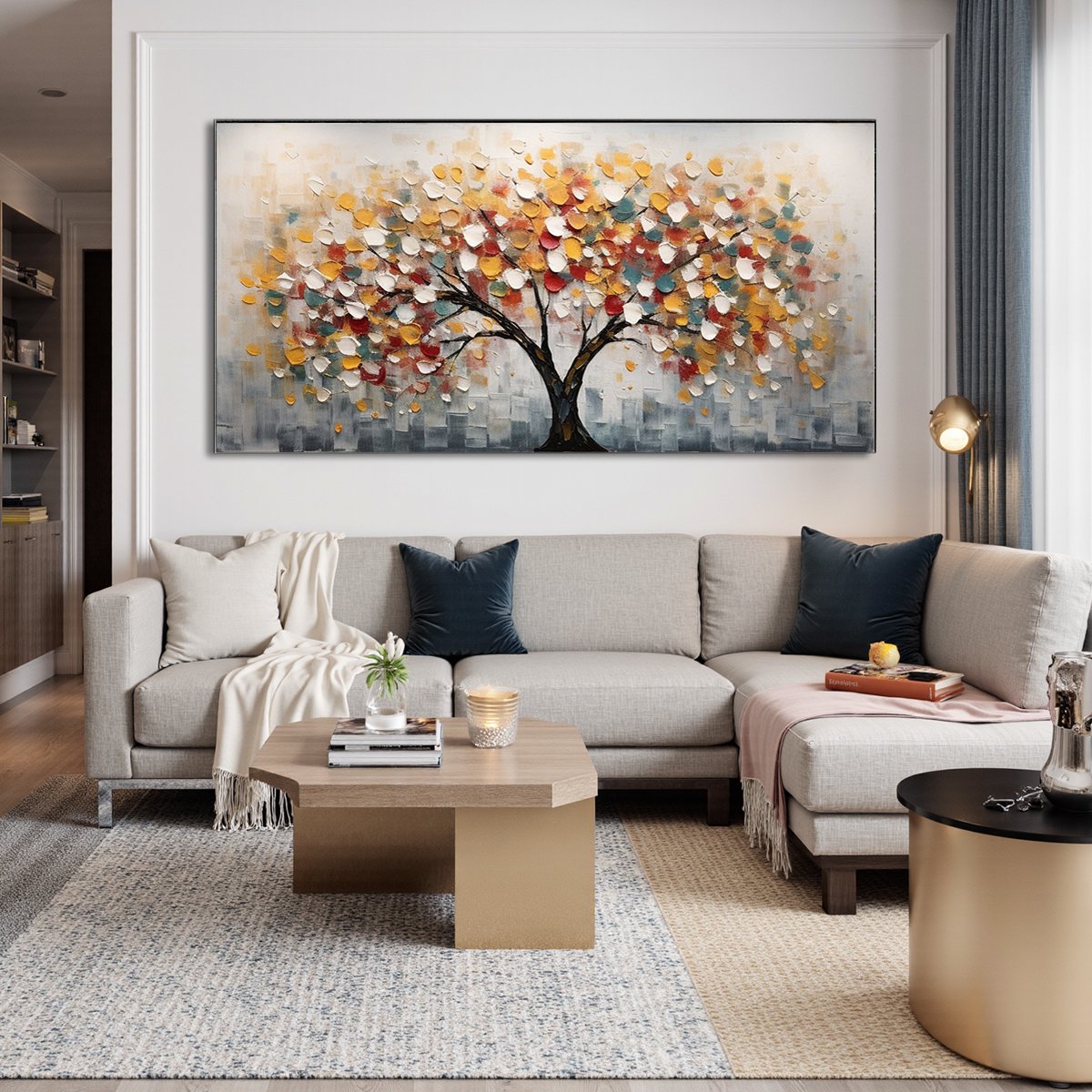 WHIMSICAL WONDER: Textured Panoramic Oil Painting