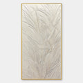 WHISPERED WINDS: Textured Minimalist Oil Painting in Off-White