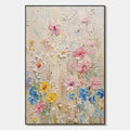 WHISPERING MEADOW: Textured Floral Impasto Oil Painting