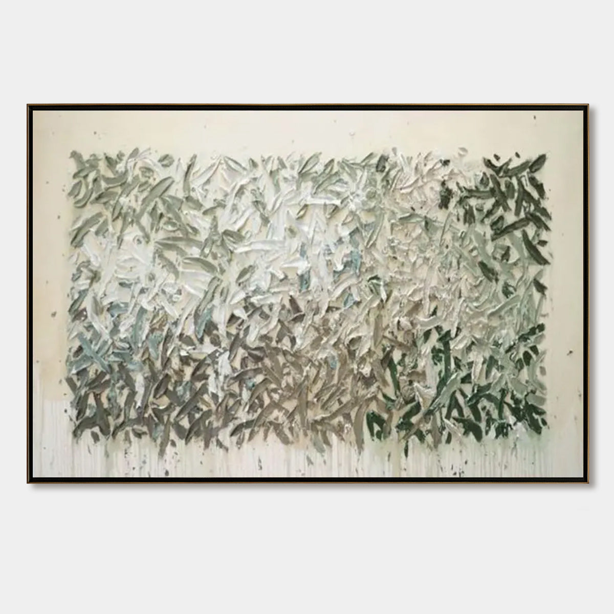 WHISPERING WINDS: Textured Abstract Landscape Oil Painting