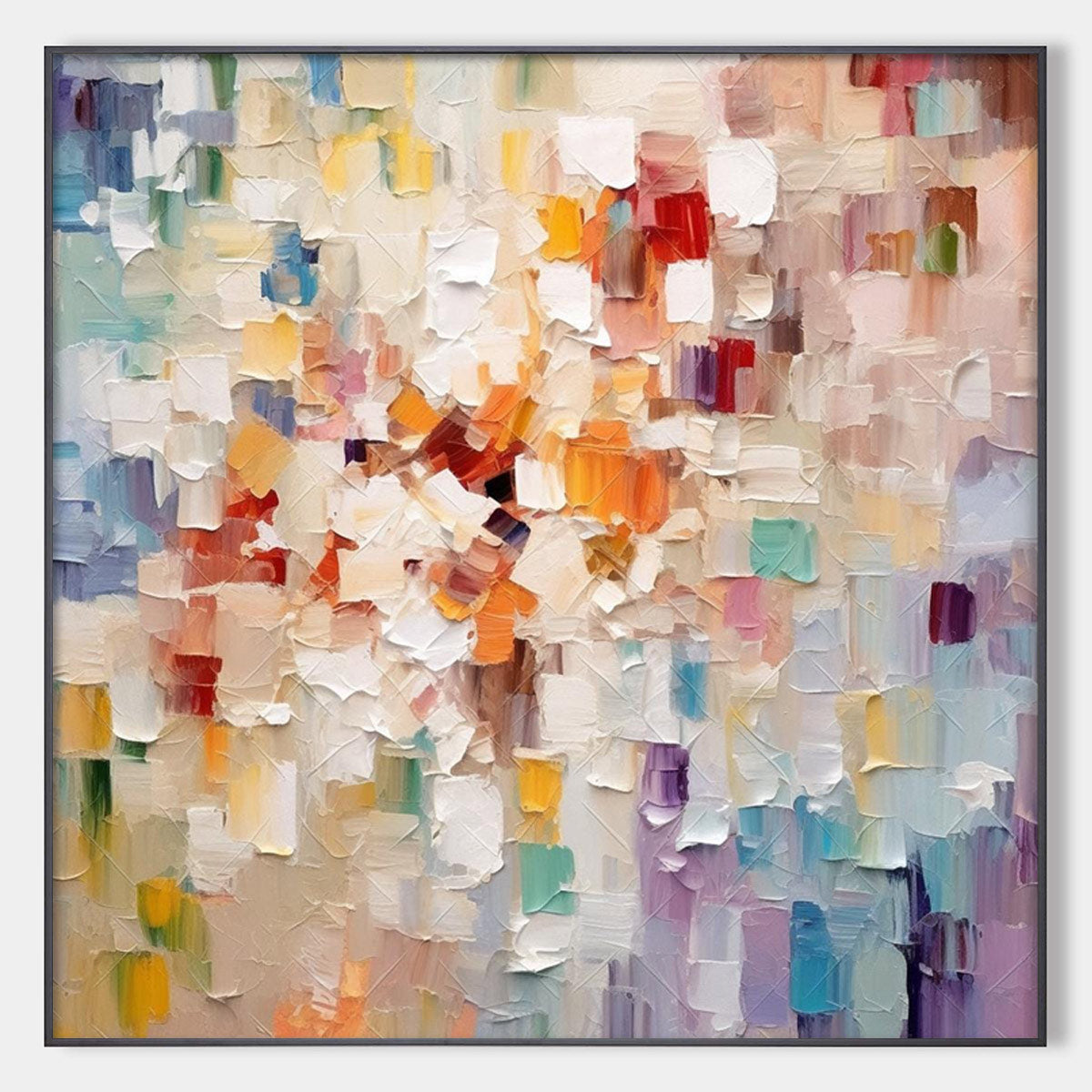 WHISPERS OF LIGHT: Textured Abstract Oil Painting