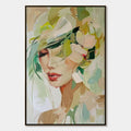 WHISPERS OF SPRING: Impressionistic Floral Portrait Oil Painting