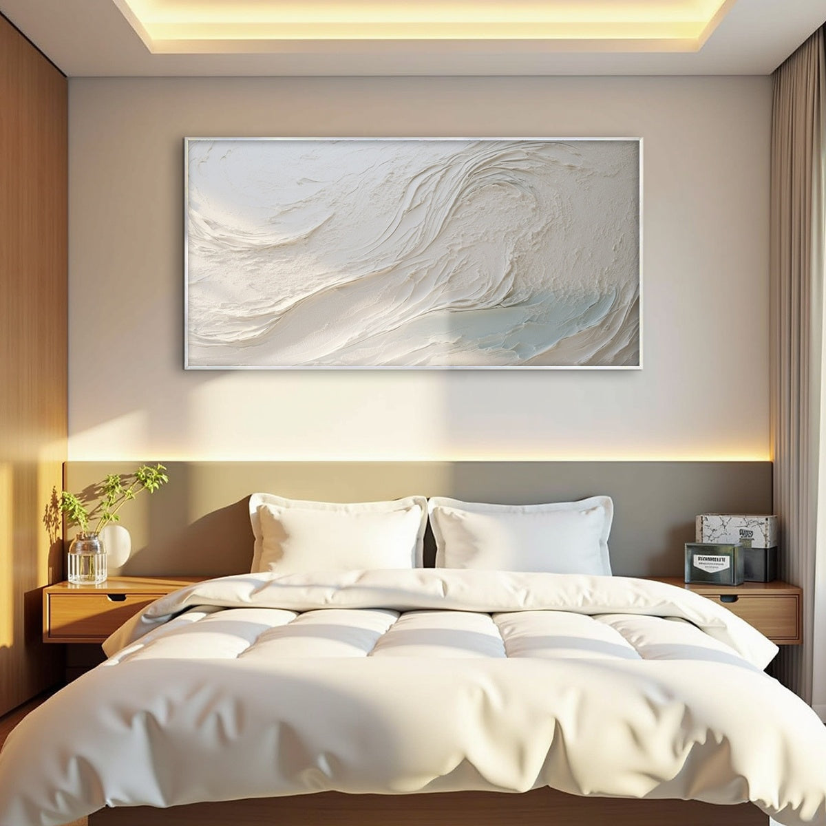 WHISPERS OF WHITE: Textured Minimalist Oil Painting