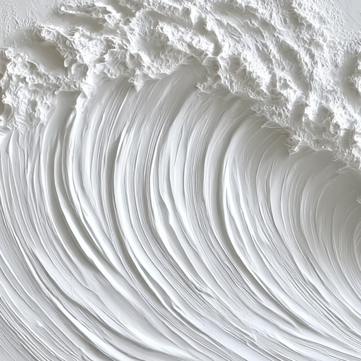 WHITE CREST: Textured Impasto Seascape Oil Painting