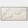 WHITE CREST: Textured White Abstract Seascape Impasto Painting