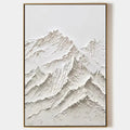 WHITE MOUNTAIN: Textured Mountain Painting