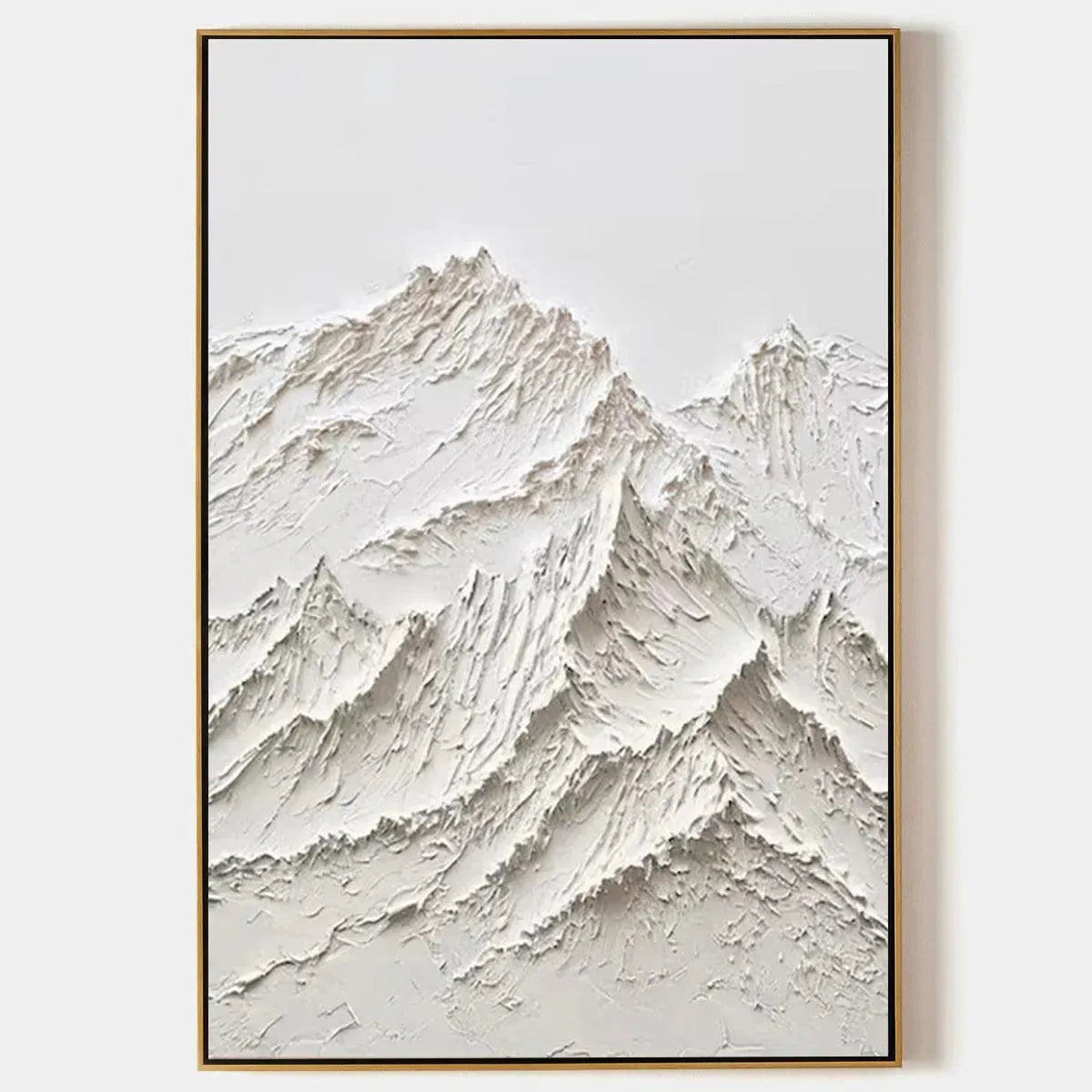 WHITE MOUNTAIN: Textured Mountain Painting