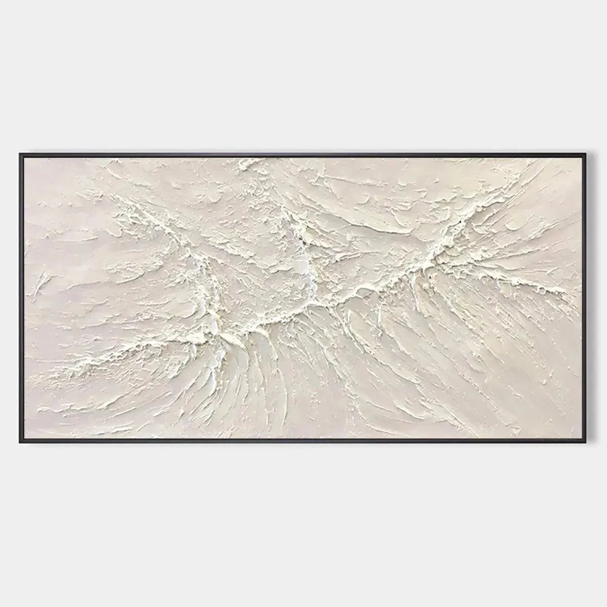 WHITE SANDS: Textured Minimalist Abstract Painting in White