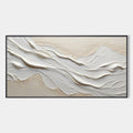 WHITE SANDS: Textured Abstract Oil Painting in White