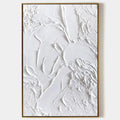 WHITE TEXTURE: Textured Abstract Painting, White Wall Art, Vertical Canvas, Minimalist Decor