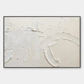 WHITE TEXTURED ABSTRACT: Textured Abstract Painting in White